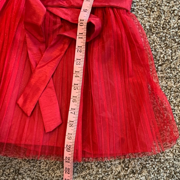Red Sleeveless Tulle Dress T3 - Picture 3 of 6